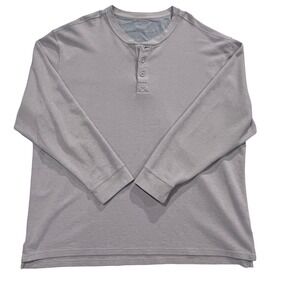 Redhead‎ Mens Long Sleeve Thermal Henley Shirt Tan Cotton Blend Size XL